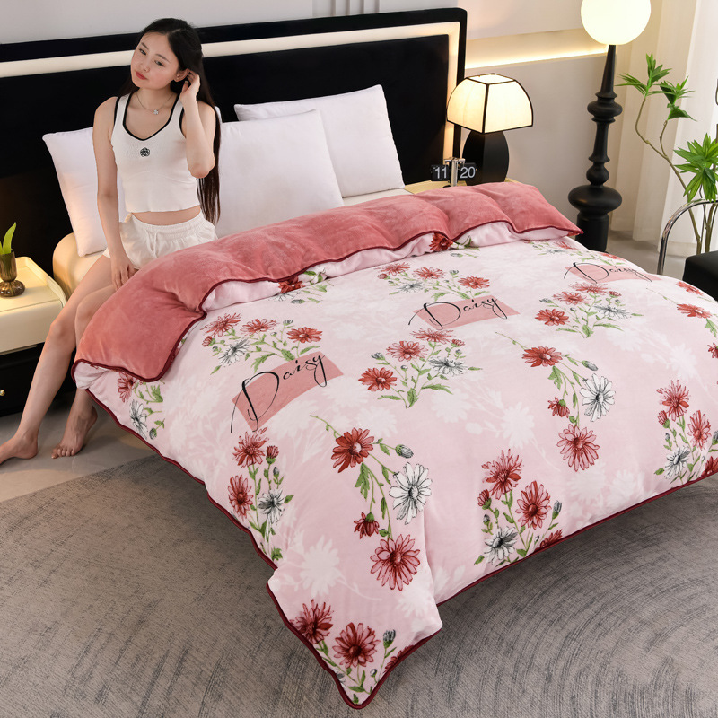 Invierno engrosado y cálido sopa de leche una sola pieza de doble brida sopa de coral red 1.8m 200x230