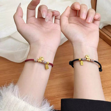 马上有钱手绳马年转运珠简约新款生肖福字手链红绳招财送闺蜜礼物