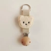 Apricot, wooden, beige, with little bears