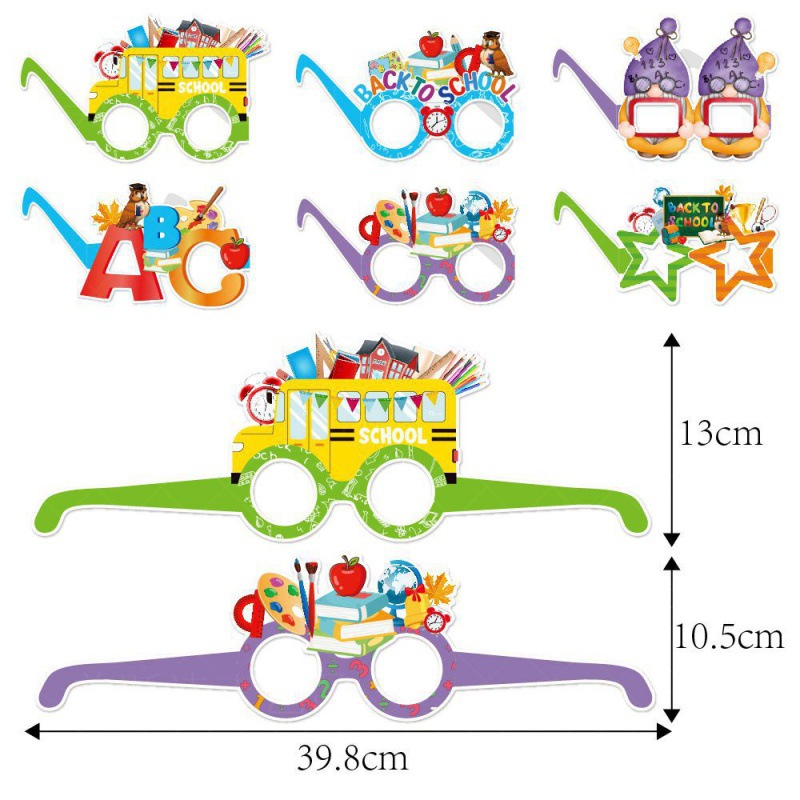 Nuevas gafas de decoración de fiesta de regreso a la escuela transfronterizas