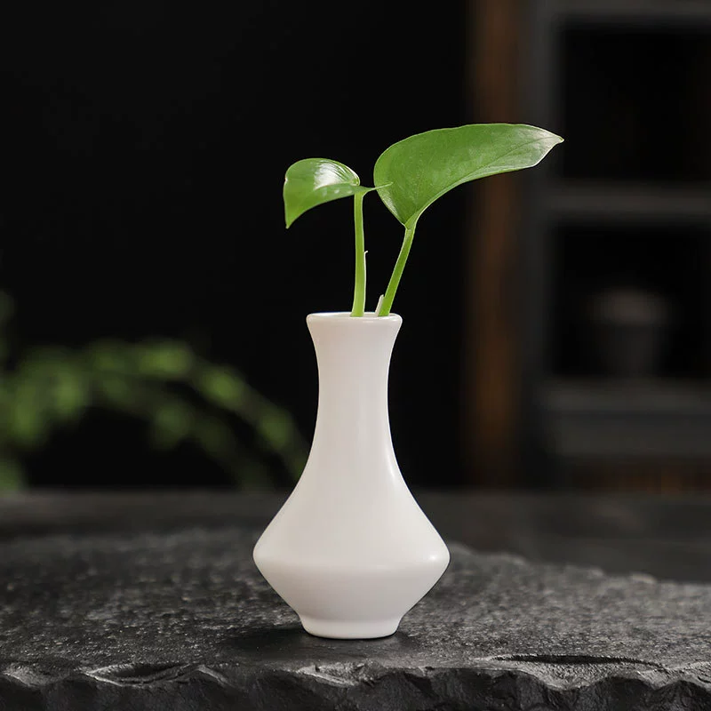 Белая керамическая ваза домашняя Маленькая ваза мини цветочное украшение Гостиная оптом гидропонная Цветочная композиция отель небольшое украшение