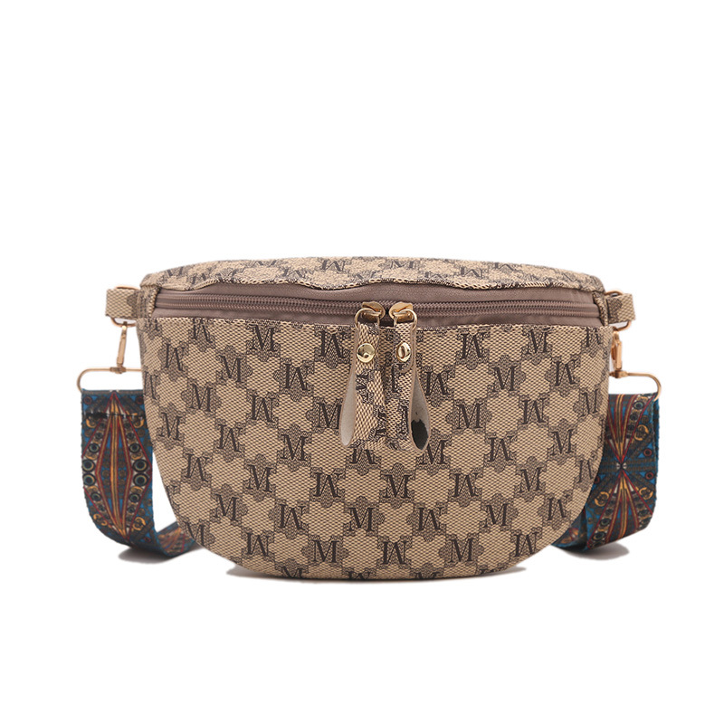 2026 bolso de pecho retro impresión temperamento crescente bolso de conchas nuevas bolsas de hombro de gran capacidad bolsas de mujer