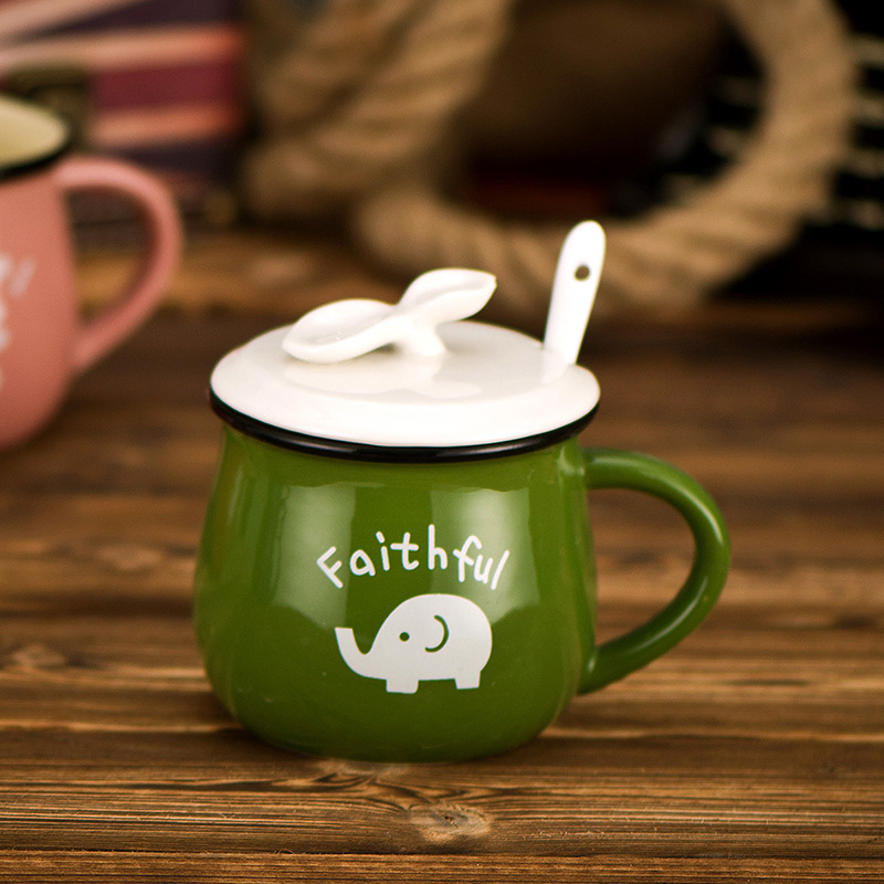 Verde + tapa de porcelana + cuchara de porcelana