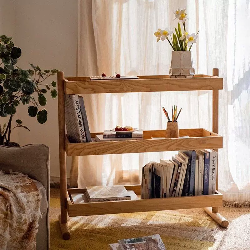 实木花架多肉植物架沙发边几多层收纳架花店阳台置物架阳台收纳