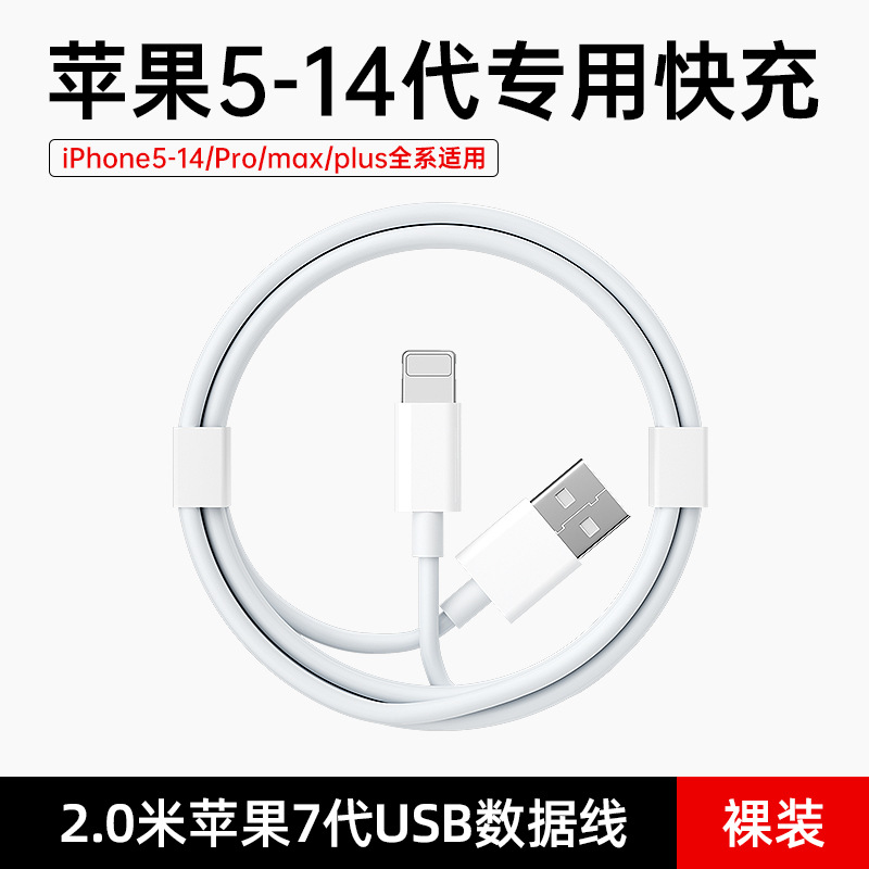 Apple 7th generation USB 2m data cable (bare wire)