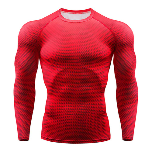 Men's tight training PRO sports fitness running long-sleeved sweat-wicking quick-drying long-sleeved shirt T-shirt clothes