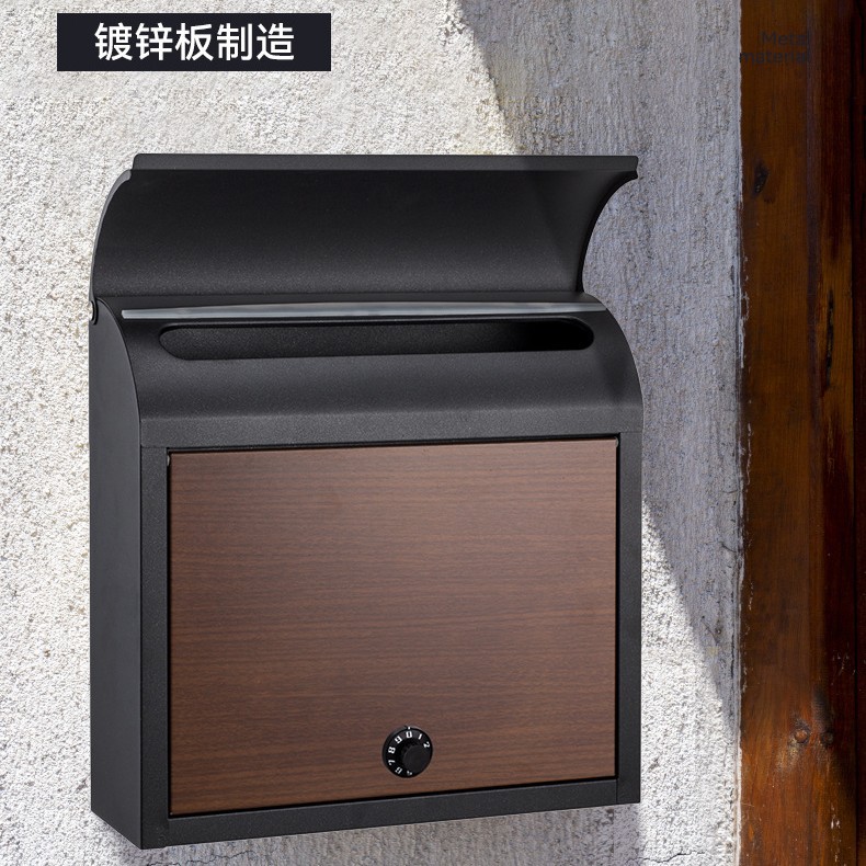 亚马逊跨境别墅欧式室外挂墙带锁信报箱铁艺信箱意见箱家用信件箱