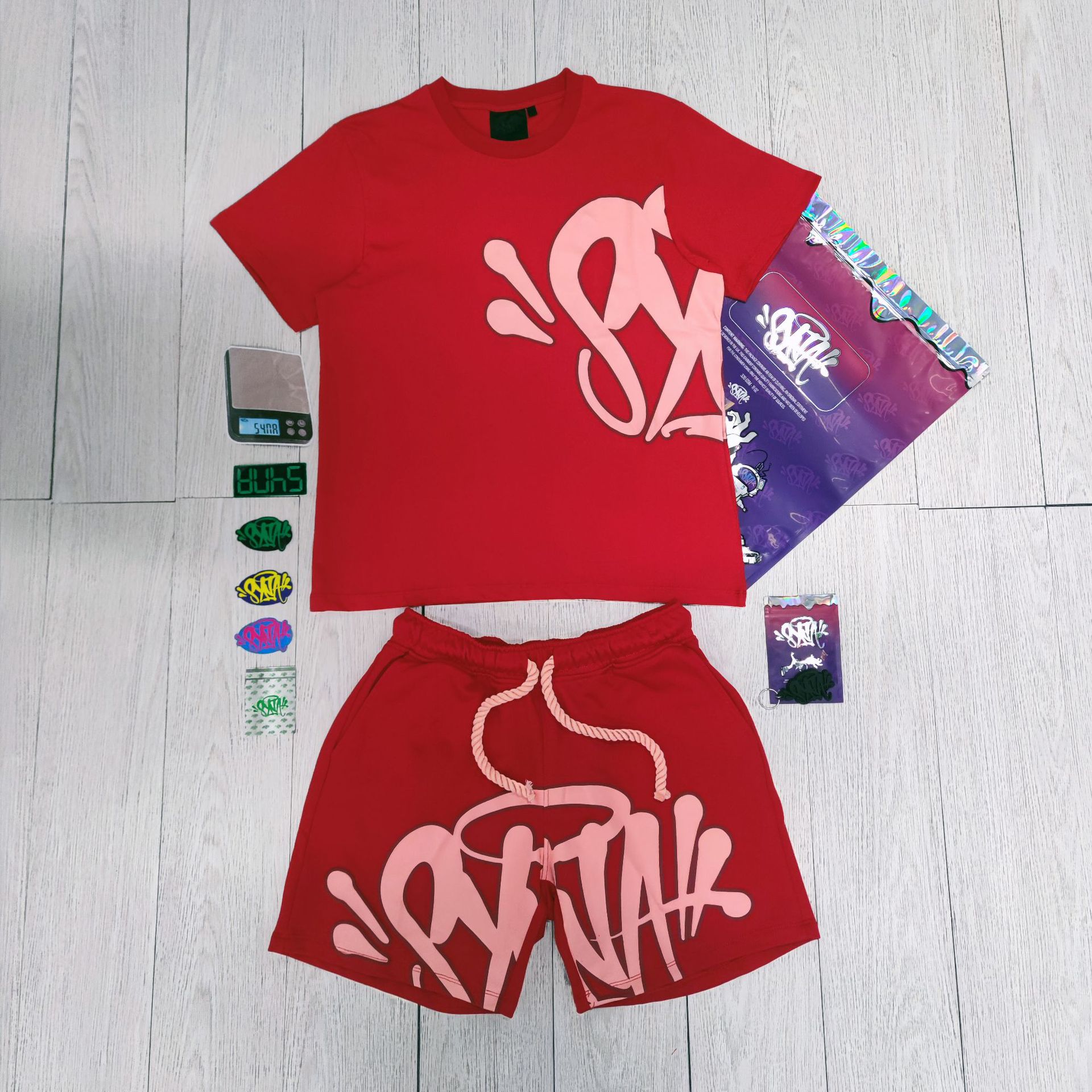 02 conjunto rojo (accesorios + paquetes)