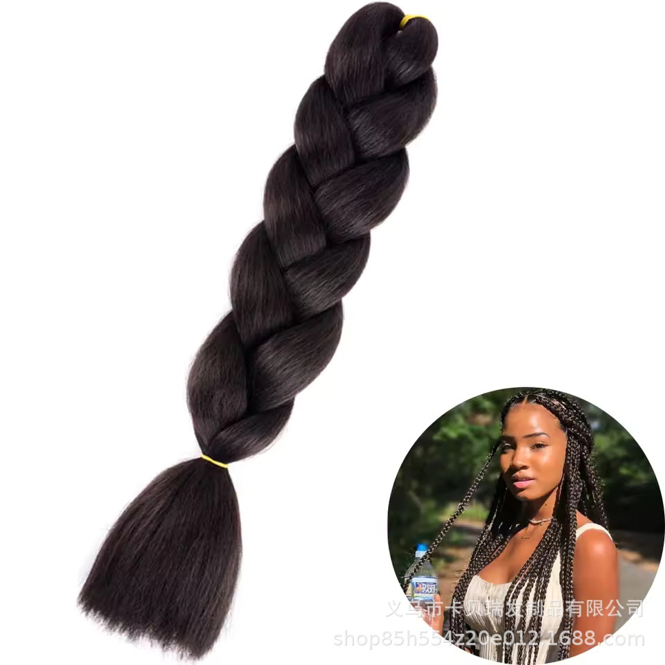 Xuchang pelucas al por mayor seda de alta temperatura teñido africano gran trenza jumbobraid fibra química colorida trenza sucia venta caliente