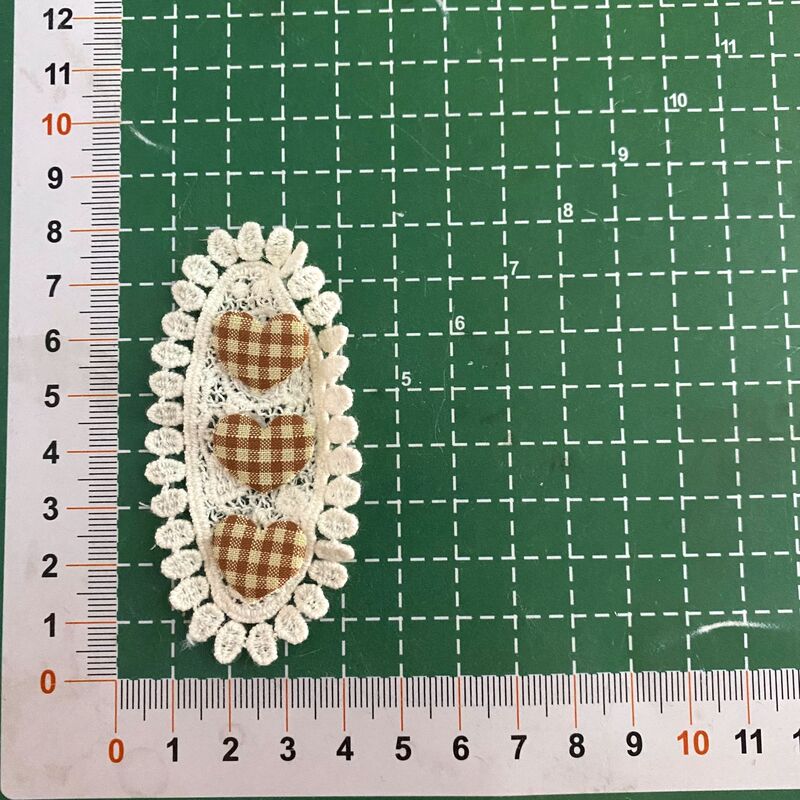卡通可爱碎花格子蝴蝶结纽扣网纱刺绣布贴DIY儿童服装辅料配件|undefined