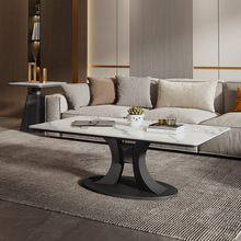 新款意式极简岩板长方形茶几轻奢感客厅家用小户型现代简约茶