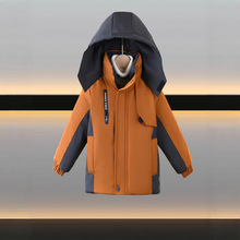 跨境外贸男童冲锋衣加厚棉衣2506