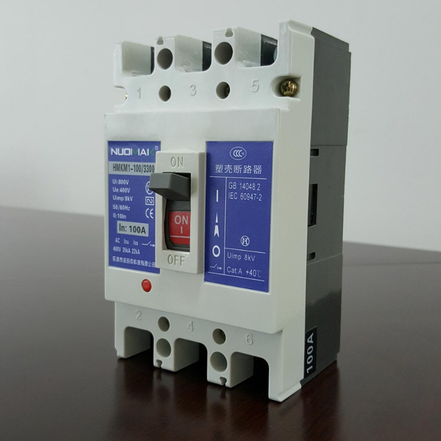 供应 塑壳断路器 HMKM1-100/3300 塑料外壳式漏电，新能源电子式