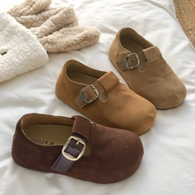 复古内增高厚底勃肯鞋女2025秋季新款一脚蹬女鞋子豆豆鞋博肯单鞋
