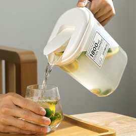 日式冷水壶塑料夏季家用大容量凉水壶过滤耐高温密封冰箱果汁茶壶