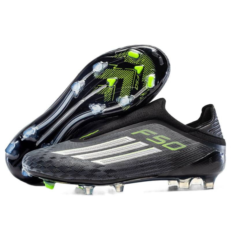 Zapatos de Fútbol de Corte Bajo para Adultos de TPU y EVA Transpirables para Césped Natural y Artificial
