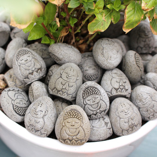 Cross-border Gardening Flowers Buddha Statue Paving Stone Bonsai Decoration Small Stone Fish Tank Landscaping Decoration Courtyard Trait Ornaments