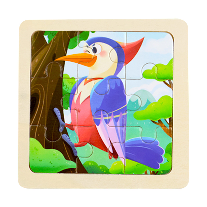 Fábrica directa de niños pequeños 9 piezas de dibujos animados de madera plano rompecabezas puzzle puzzle juguetes de educación temprana para bebés image 36