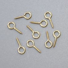 批发304不锈钢羊眼 螺纹羊角钉 diy开口平头螺丝钉 金属羊眼圈