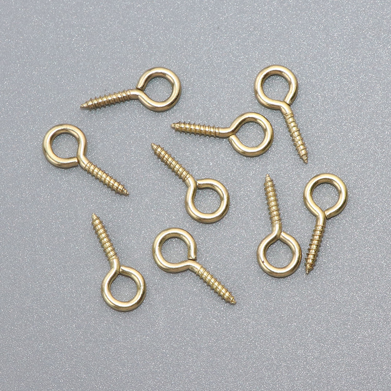 批发304不锈钢羊眼 螺纹羊角钉 diy开口平头螺丝钉 金属羊眼圈