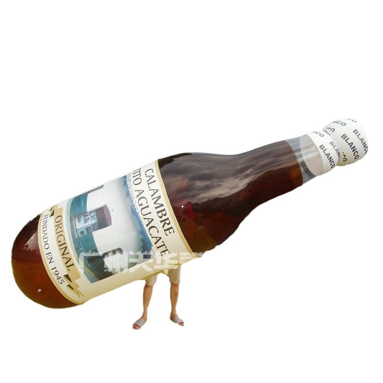 Modelo de botella inflable de PVC grande personalizado, modelo de botella de bebida inflable, fabricante de modelos inflables de Guangzhou