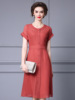 Single breasted waistband tie up raglan sleeve skirt