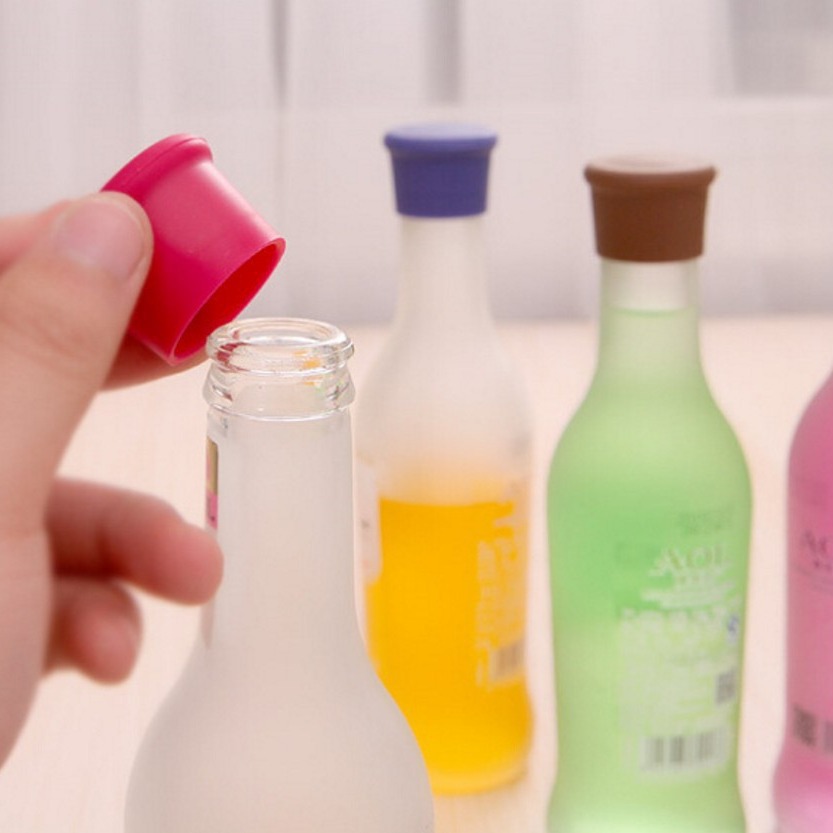 跨境廚房糖果色酒瓶塞食品級圓形硅膠葡萄酒瓶塞密封瓶蓋紅酒瓶塞
