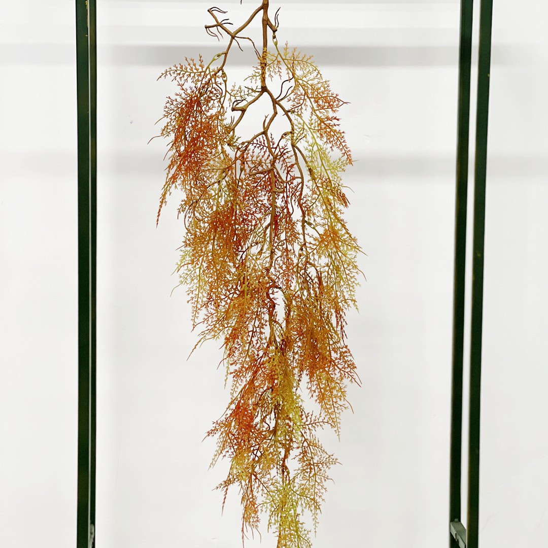 Boda suave techo planta verde techo hoja verde Mori salón de bodas decoración del Hotel Flor falsa venta al por mayor planta verde