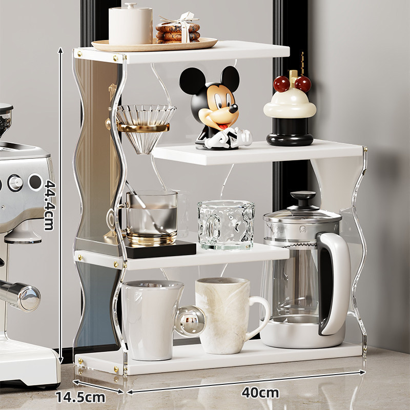 Estante Organizador de Tazas de Mesa de Acrílico para Café y Té