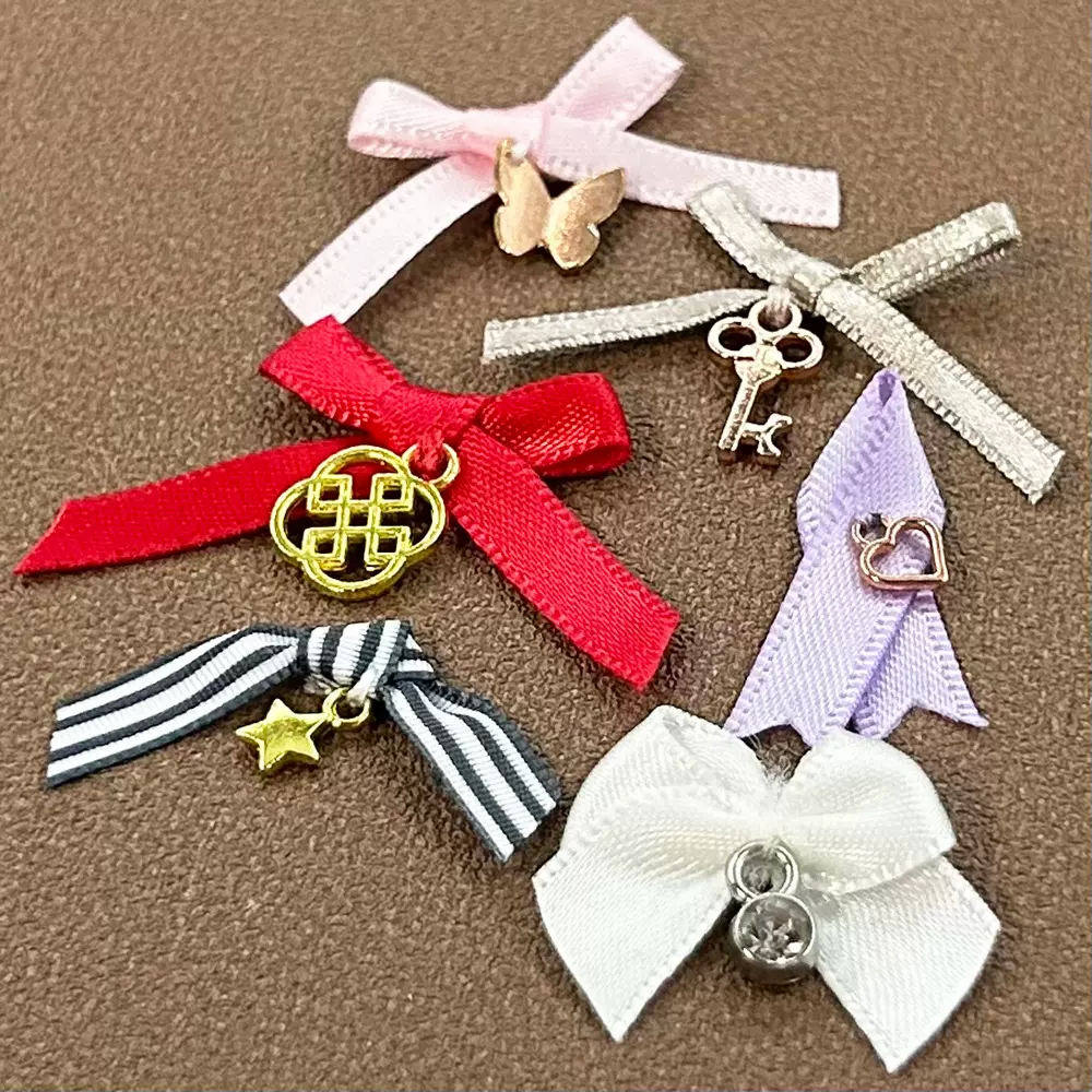 加工机打丝带蝴蝶结 DIY加饰品文胸配饰服装装饰 涤纶丝带蝴蝶花