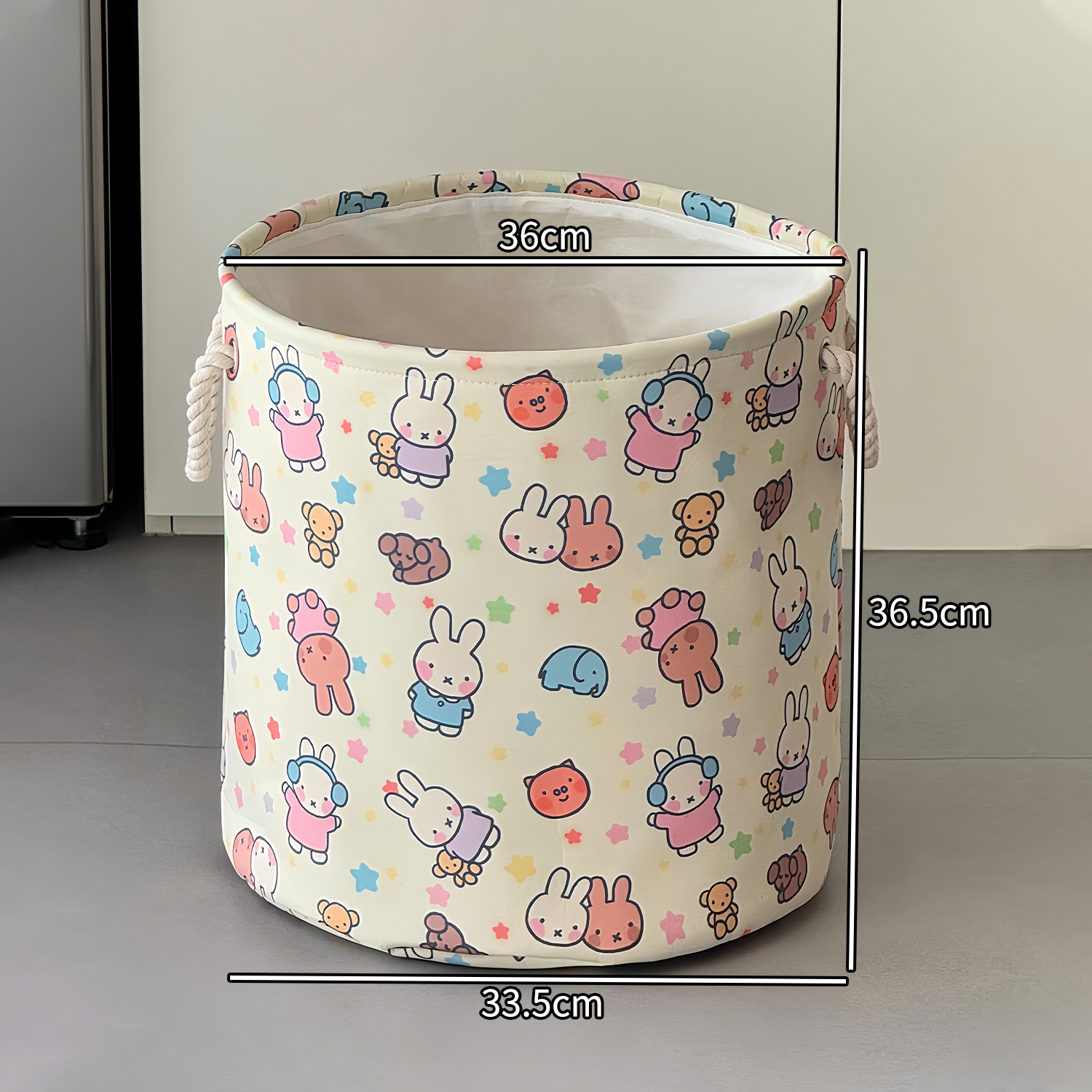 Cesta de ropa sucia de conejo lindo dormitorio ropa de niña almacena cesta de ropa sucia cesta de ropa doméstica gran capacidad baño plegable
