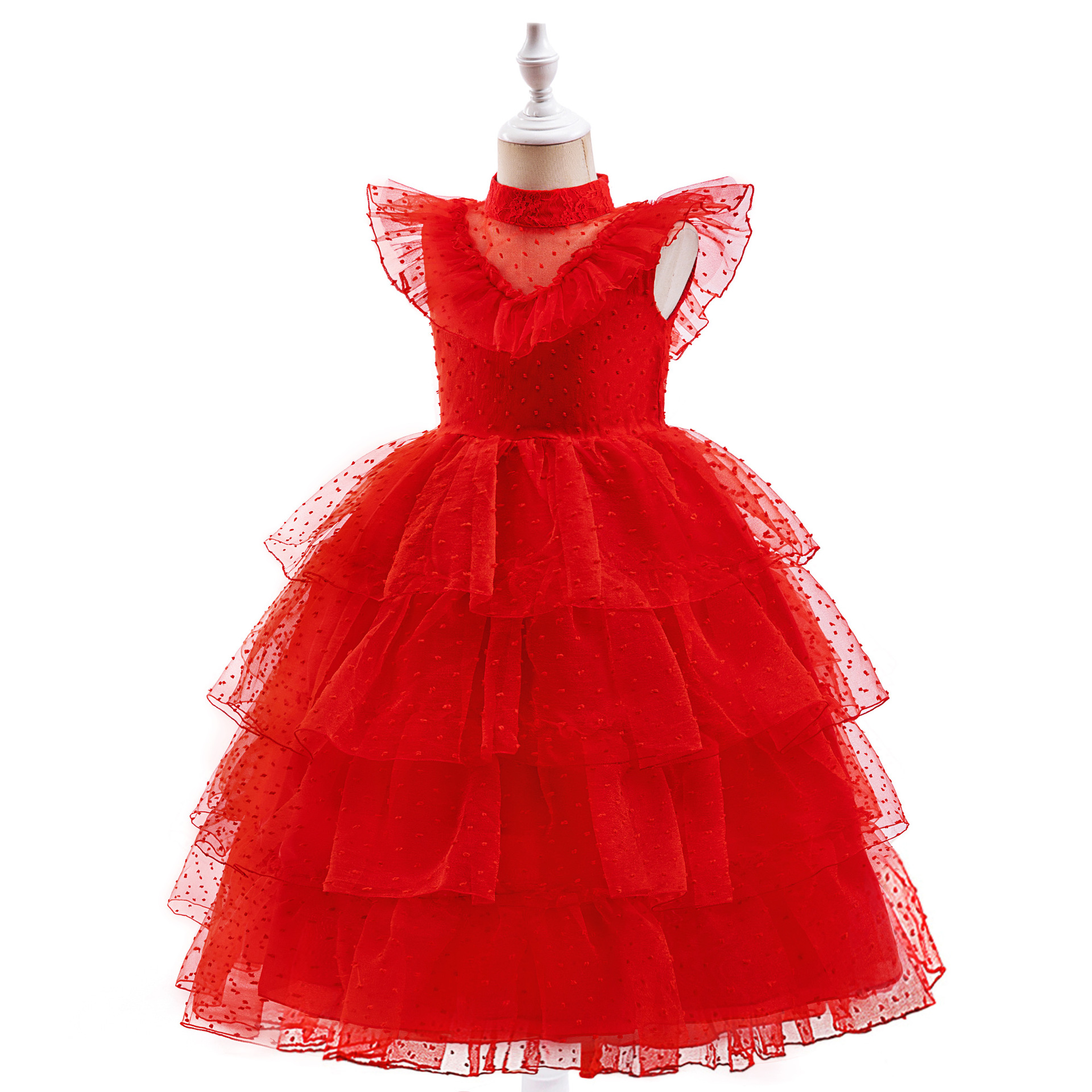 Comercio exterior transfronterizo vestido de niños red roja mágica del inframundo Lydia el mismo traje cosmético de niña de Halloween
