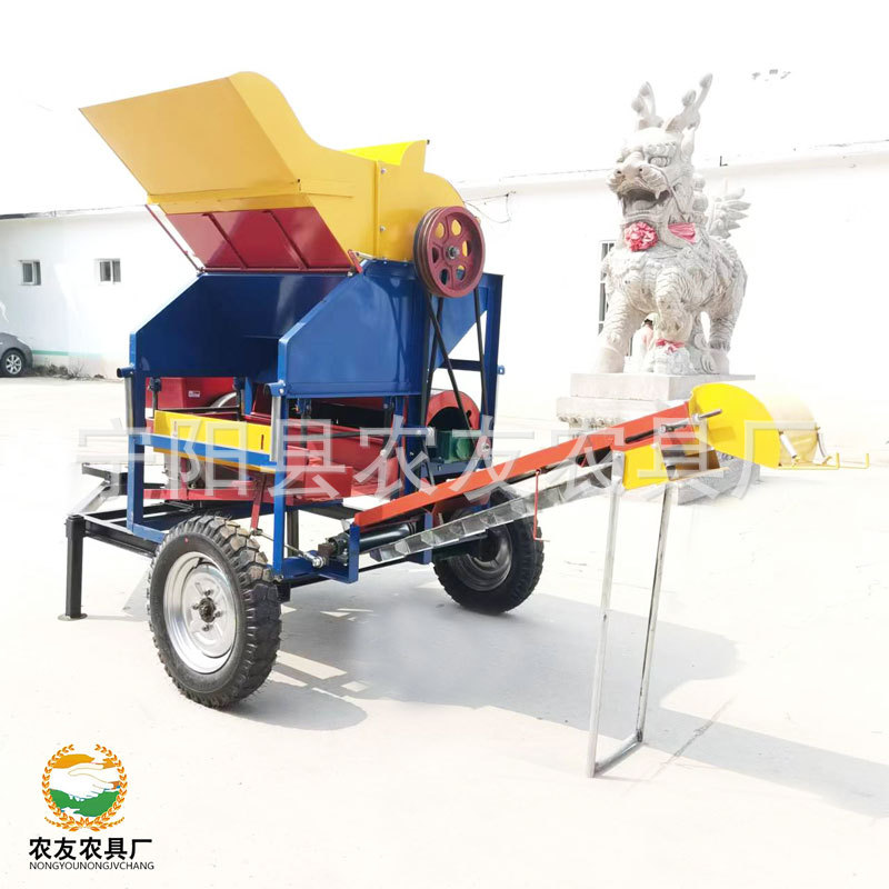 花生摘果机干湿两用自动装袋采摘收货400型秧果分离机