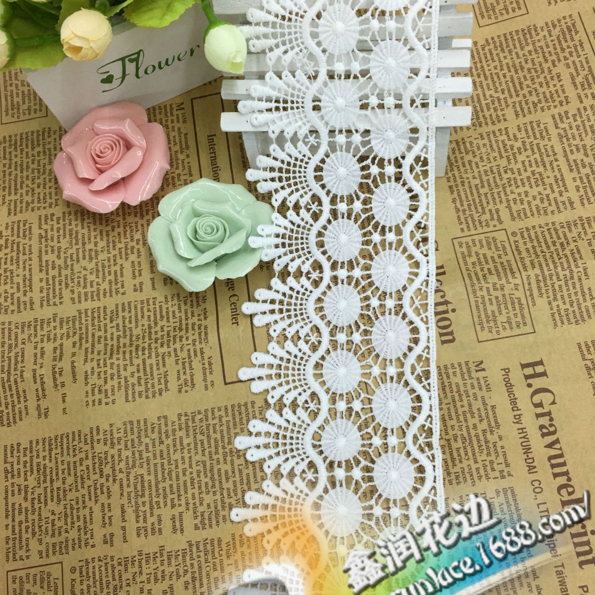 厂家直销爆款新款 水溶刺绣 牛奶丝 涤光 棉线 蕾丝条码 裙摆辅料