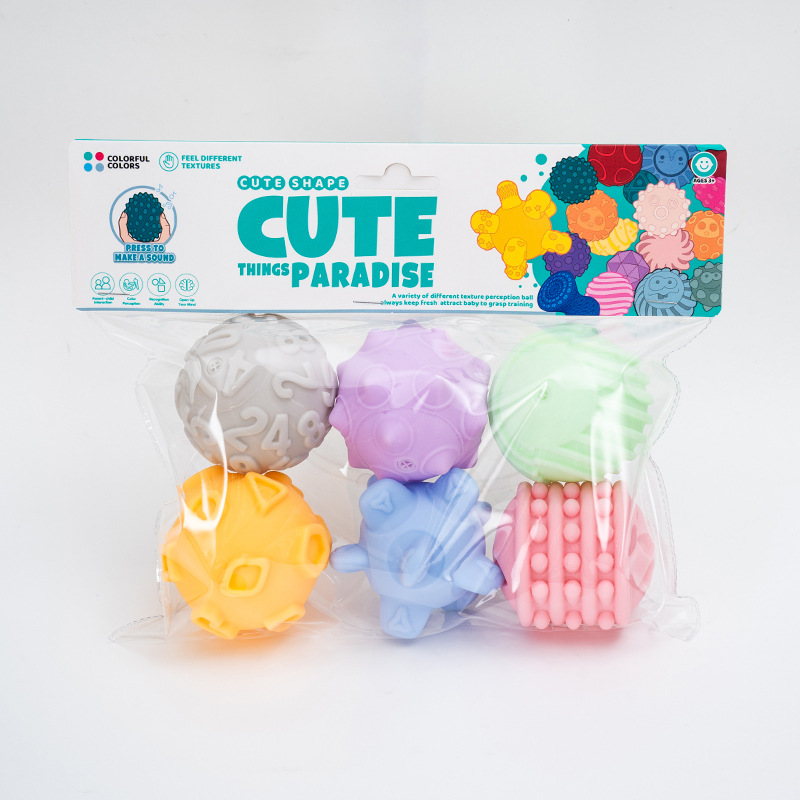 Goma suave para bebés, agarre de manos, toque, juego de arena, entrenamiento de percepción, agarre, juguete, masaje de pelota, puede morder al bebé, cruzar la frontera