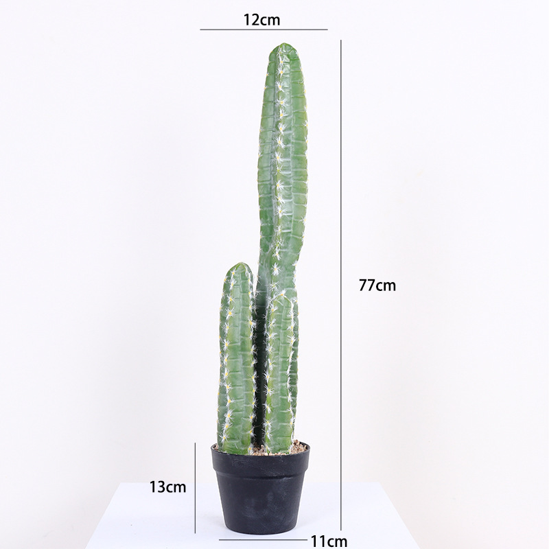 Simulación nórdica Planta verde Pilar de hadas Cactus grande piso interior sala de estar ropa tienda decoración de ventana
