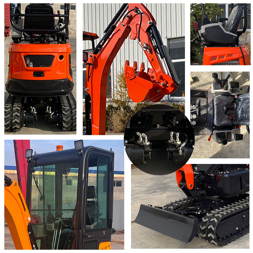 Mini excavator1 ton 1.5 ton 1.8 ton exportación de fábrica huerta jardín hogar micro excavación