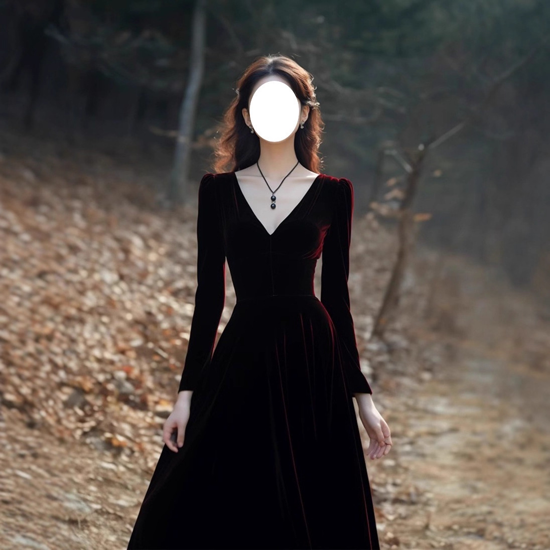 Hepburn-Style Annual Party Evening Dress Formal Occasion Banquet Birthday Dress Super Pretty Burgundy Velvet Dress