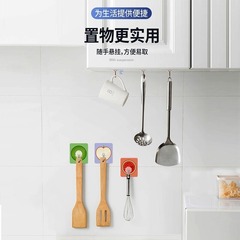 Non-piercing adhesive hooks for hanging on walls, cups, strong adhesive, no trace, suitable for bathrooms and kitchens