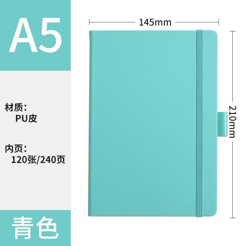 A5 azul + Correa + bolígrafo elástico-2