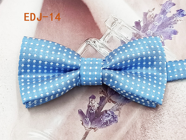 Lugar del fabricante Versión coreana de la pajarita para niños de doble capa para estudiantes de primaria hilo de poliéster teñido en hilo de seda color sólido accesorios para mascotas lazo