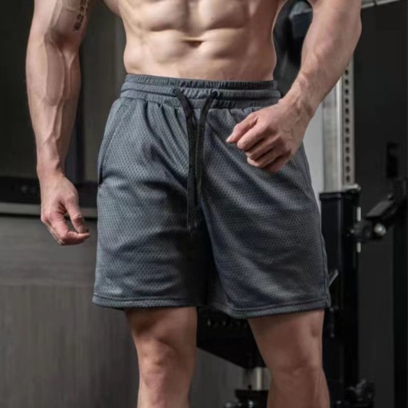 Maiba fitness GYM deportes de secado rápido pantalones cortos de malla transpirable hombres verano americano casual entrenamiento de baloncesto suelto 5