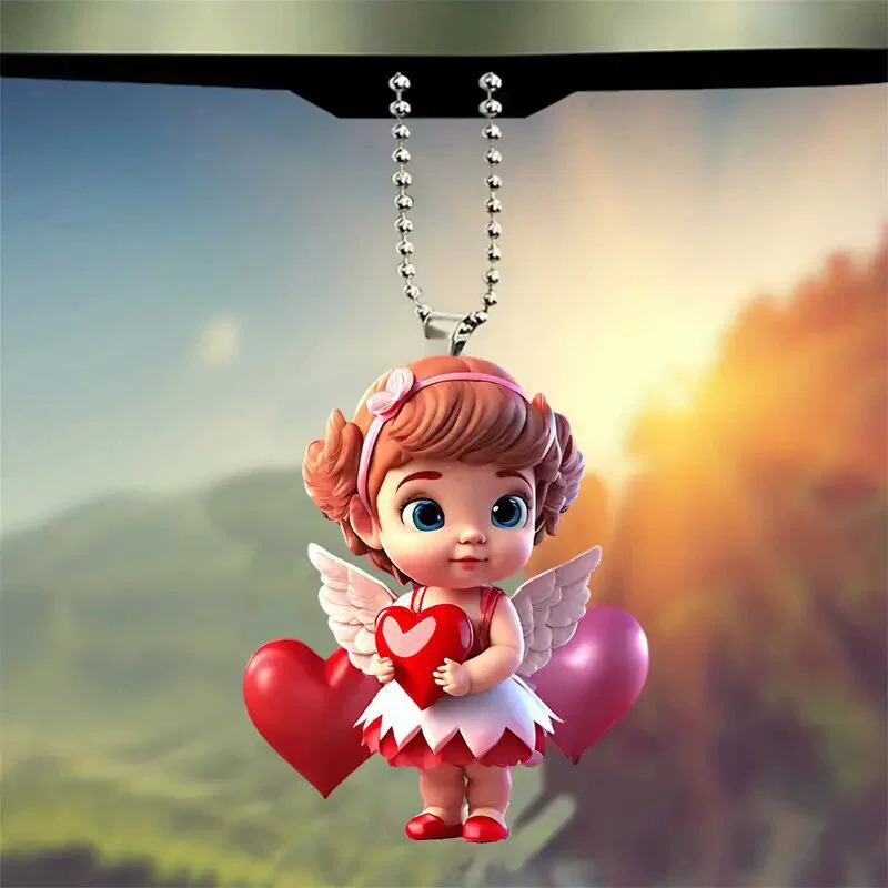 2D акриловая подвеска на День Святого Валентина украшение автомобиля кулон рюкзак брелок украшения трансграничная горячая Распродажа праздничный подарок