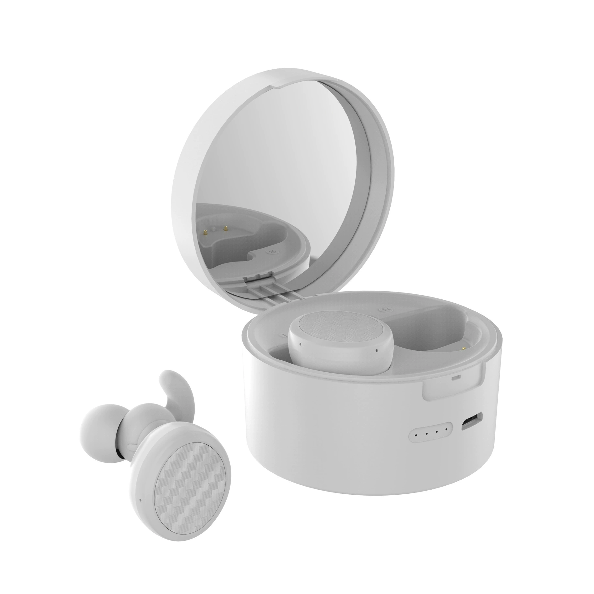 Новое TWS 5.0 Bluetooth наушники от Amazon вкладывающиеся внутри уши стерео беспроводные наушники зеркало для макияжа подставка для телефона