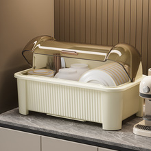 厨房沥水碗柜塑料碗筷收纳盒家用防蟑螂带盖碗架放碗碟碗盘置物架