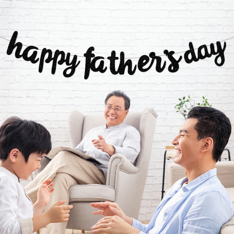 Suministro directo de fábrica Día del Padre decoración del partido bandera de la bandera del tirón diseño de fondo de la fiesta de cumpleaños del padre