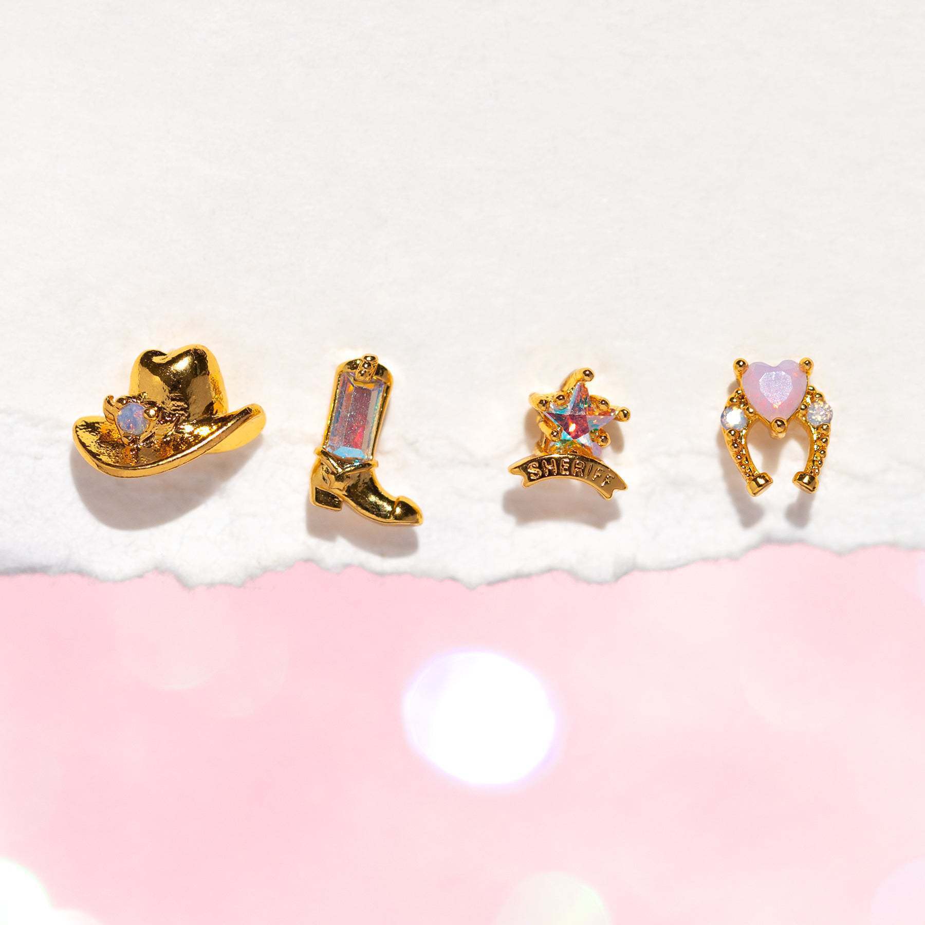 Daily, Shopping Occasion Brass Material 1 Set Cute Heart Shape Inlay Brass Zircon Ear Studs