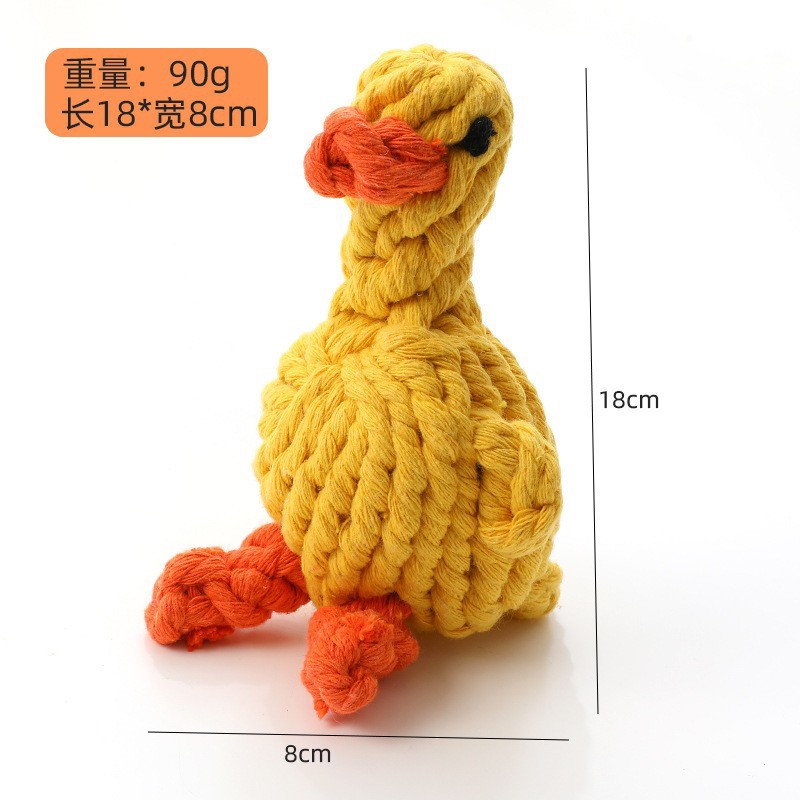 Juguete de perro de cuerda de algodón al por mayor de cuero Taobao animal en forma de nudo de juguete tejido hueso resistente a la mordedura de perro de juguete