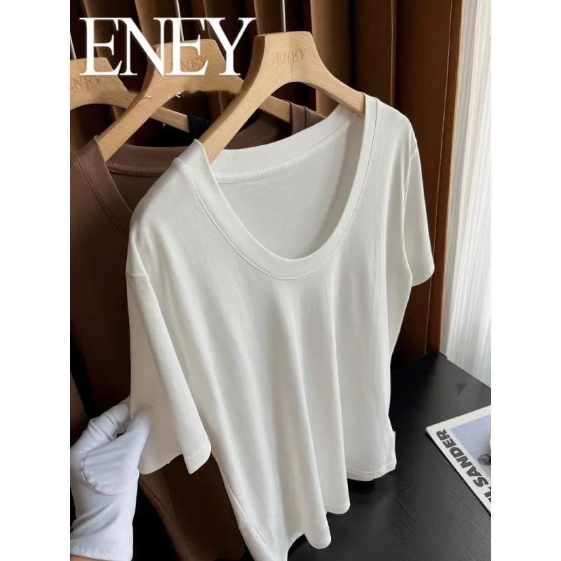 Basic Slim-Fit Round-Neck Solid Color Short-Sleeve T-Shirt for Women, 2026 New Style, Versatile for Commuting, Base Layer Top