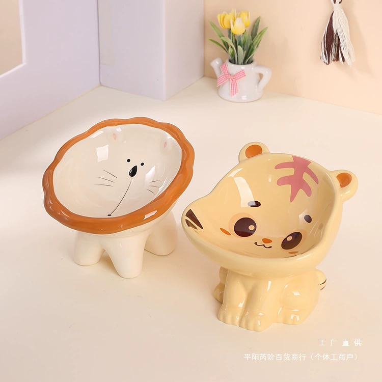 Миска для собак, миска для кошачьего корма, миска для корма для домашних животных с защитой шеи, керамическая миска для корма для собак, миска для корма с наклонным горлышком, приподнятая миска для корма для собак.